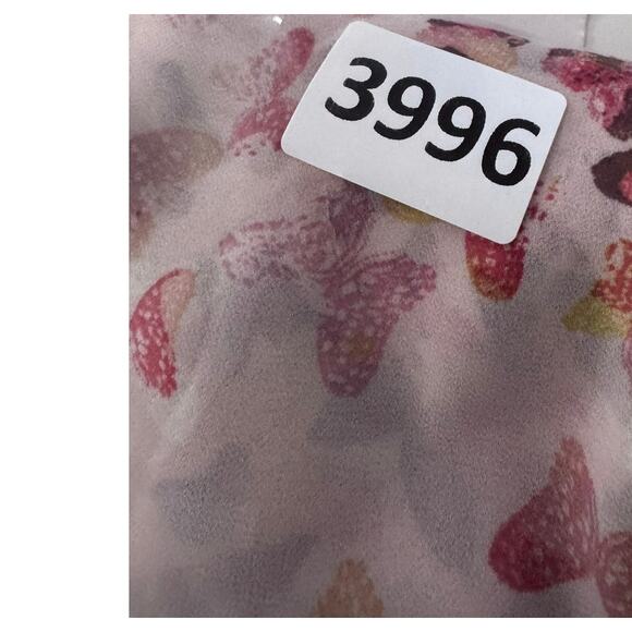 LC Lauren Conrad Small Long Sleeve Blouse Polyetser Butterfly Pirnt - Picture 8 of 8